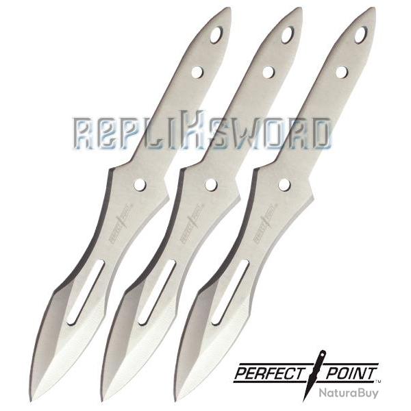 Set 3 Couteaux Silver Perfect Point TK-014-6S Couteau de Lancer Entrainement Repliksword