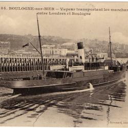 CPA - Marine -BOULOGNE -sur-MER-Vapeur transportant les marchandises  -N°1263