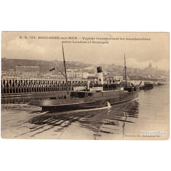 CPA - Marine -BOULOGNE -sur-MER-Vapeur transportant les marchandises  -N1263
