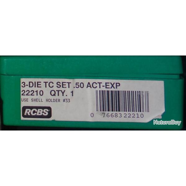 outils de rechargement munitions RCBS 3-Die TC Set 50 ACT-EXP