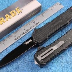 Couteau Automatique SCHRADE Viper OTF 3nd Generation Acier 4034 Black SCHOTF3B