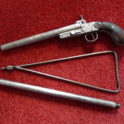 Pistolet carabine de braconnier à broche .