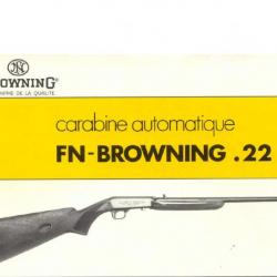 Mode d'emploi / Manuel de la Carabine Semi-auto 22LR FN-Browning
