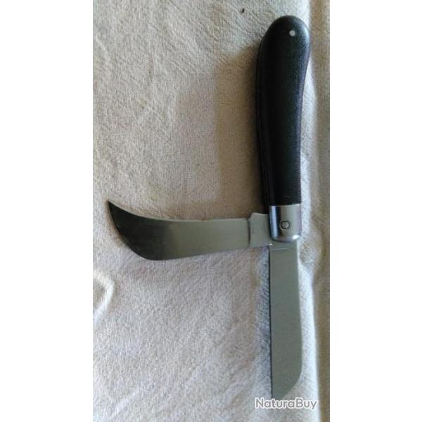 PRADEL couteau Serpette Greffoir Jardinier Électricien  2 lames Manche  ABS Neuf