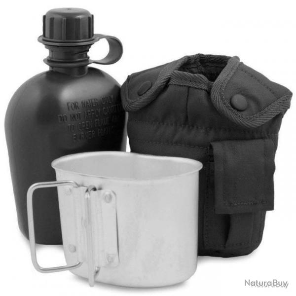 Gourde Mil-Tec Type US Noir
