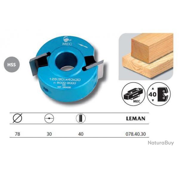 Porte-outils  profiler Diamtre 78 mm haut. 40 mm 078.40.30 Leman