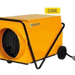 Chauffage air pulsé mobile sur roues gainable électrique 30 kW C30G Sovelor