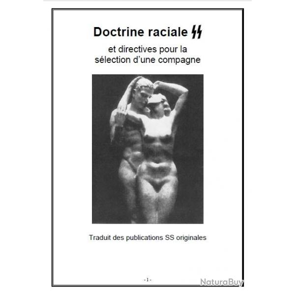 Ebook Livre Histoire Seconde Guerre Mondiale - Doctrine Raciale Ss Et Directives Pour La Slection D