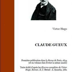 Ebook Livre Action - Claude Gueux (Victor Hugo, 1834, 38 Pages)