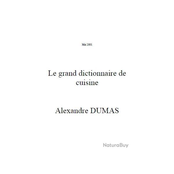 Ebook Livre Action - Le Grand Dictionnaire De Cuisine (Alexandre Dumas, 2001, 1625 Pages)