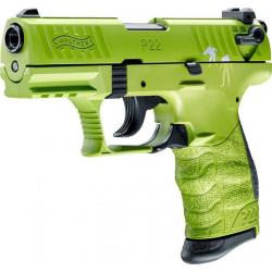 Collectionnez ce Pistolet Automatique  WALTHER  P22Q  ZOMBSTER  ( vert )  Cal. 9mm à blanc