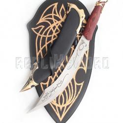 Le Seigneur des Anneaux Poignard Aragorn + Plaque Couteau Dague Repliksword