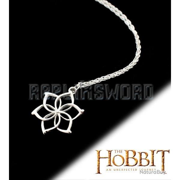 Le Hobbit Galadriel Pendentif Fleur et Chaine 45cm Bijou NN1528 Repliksword