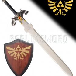 Zelda Epee de Link + Plaque Black Ediction Excalibur Master Sword Repliksword
