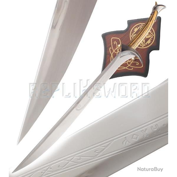 Le Hobbit Epee Orcrist Epee Thorin Sabre Epee + Plaque Murale Repliksword
