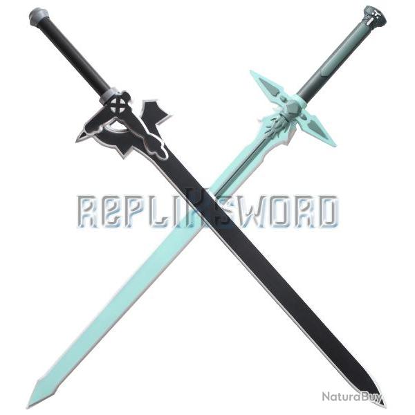 Sword Art Online Epee Kirito Repulser et Elucidator Latex Mousse Sabre Repliksword