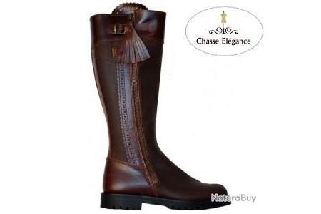 botte cuir chasse