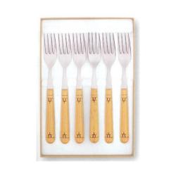 LAGUIOLE - FOURCHETTES LAGUIOLE MANCHE EN CORNE VERITABLE - Boite de 6 fourchettes