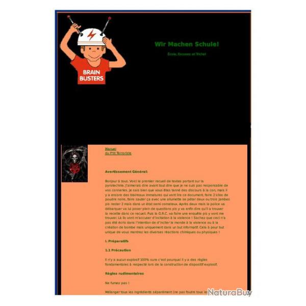 Ebook Livre Action - Manuel Du P'Tit Terroriste (Phnix, 2011, 33 Pages)