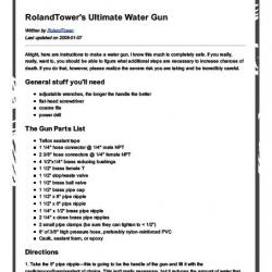 Ebook Livre Action - Rolandtower'S Ultimate Water Gun (Phénix, 2007, 12 Pages)