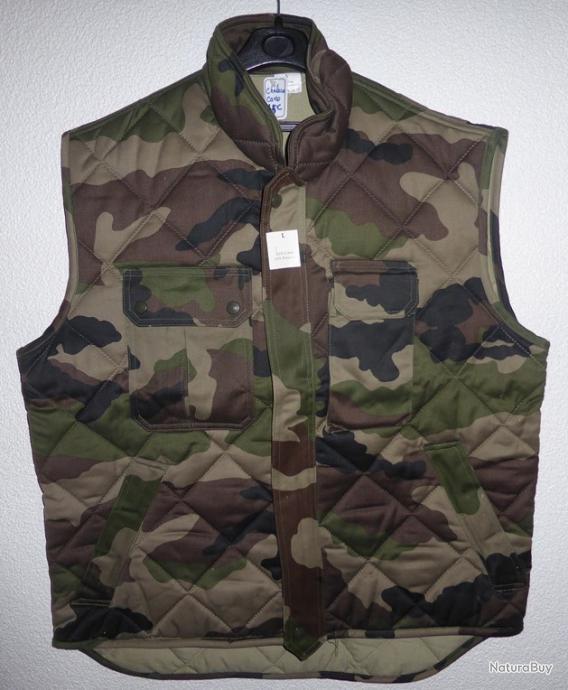 DESTOCKAGE Gilet camo multipoches matelassé PARKS taille L C'est le