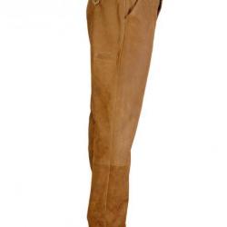 Pantalon en cuir marron cuivré Chasse Elégance - CE66