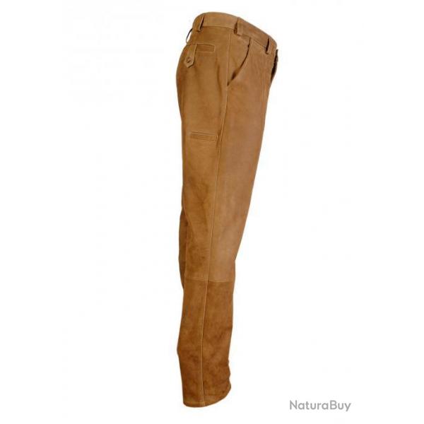 Pantalon en cuir marron cuivr Chasse Elgance - CE66