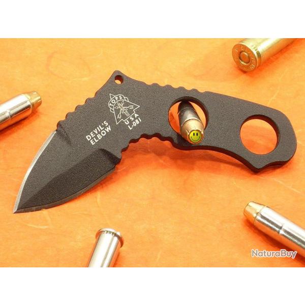 Tops Devil's Elbow Skeleton Karambit Couteaux TOPS KNIVES Acier Carbone 1095 Made In USA TPDEV02