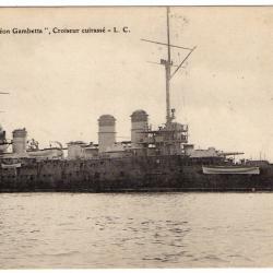 CPA -Marine Militaire Française "Le "Léon  Gambetta " Croiseur cuirasse   N°1137