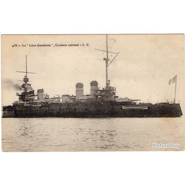 CPA -Marine Militaire Franaise "Le "Lon  Gambetta " Croiseur cuirasse   N1137