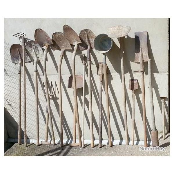 17 pelles et outils complmentaires jardin, entretien, culture, terrassement