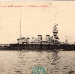CPA- Marine Militaire -L"Amiral - Trehouart " Garde-Cotes cuirasse N°1369