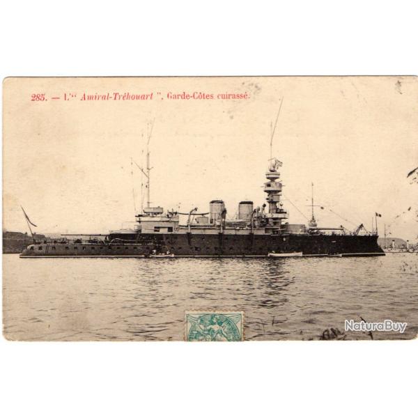 CPA- Marine Militaire -L"Amiral - Trehouart " Garde-Cotes cuirasse N1369