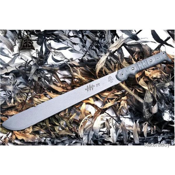 Couteau Machette TOPS Knives Machete .230 Acier Carbone 1095 Etui Nylon Made In USA TPMAC230