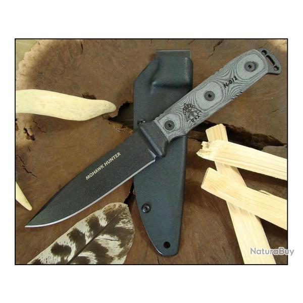 Couteau Tops Mohawk Hunter Acier Carbone 1095 Manche Micarta Etui Kydex Made In USA TPH01