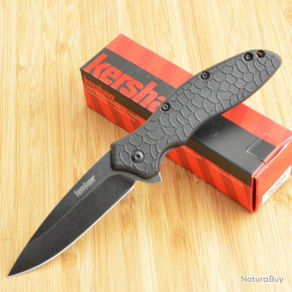 Couteau Kershaw Oso Sweet A/O Blackwashed Acier 8Cr13MoV Manche FRN KS1830BW