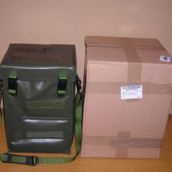 ORIGINAL AUTHENTIQUE US ARMY VINYL PADDED TRANSIT CASE ASSEMBLY GREEN NEUF !!!!