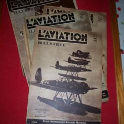 L'aviation illustrée 1943-1944,  10 numéros revue mensuelle de l'aviation mondiale