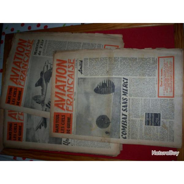 journal-revue  L'aviation franaise 1945 lot de 35 numros