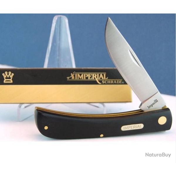 LOT DE 3 Couteaux Schrade Large Sodbuster Knife Imperial Acier Inox Manche Abs IMP22L