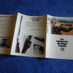 Catalogue dépliant FRANCHI superposés chasse 400 451 Falconet Alcione Diamond