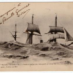 CPA - MARINE MILITAIRE " Naïade " Croiseur de 2e classe a batteries essuyant N°1212