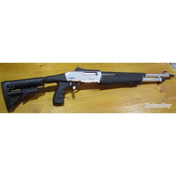 Fusil a pompe ray Armsan RS X2 marine, cal 12/76, 7+1, tactical et ressort de rappel