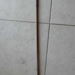 antique cravache en bois  manche en cuir longueur 82 cm