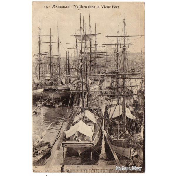 CPA -Marine - Marseille- Voiliers dans le Vieux Port N1249