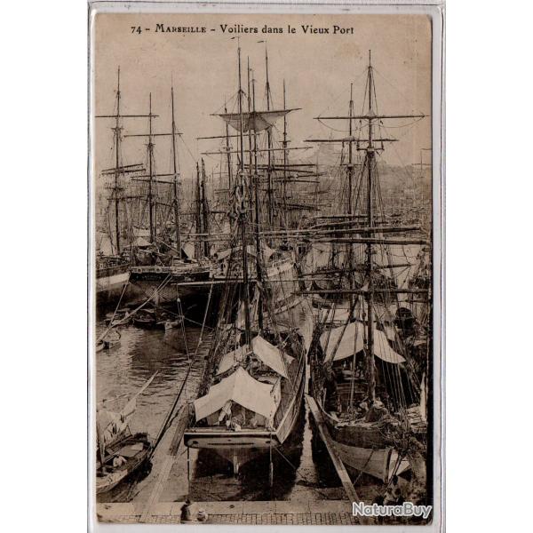 CPA -Marine - Marseille- Voiliers dans le Vieux Port N1041