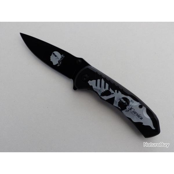 Coffret dcoratif avec Couteau Pliant  CORSICA Lame de 8 cm