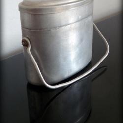 Gamelle alu-aluminium-quart + petite poêle aluminium en très bon état - Militaria