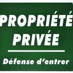 Pancartes verte Alu PROPRIÉTÉ PRIVÉ - Défense d'entrer