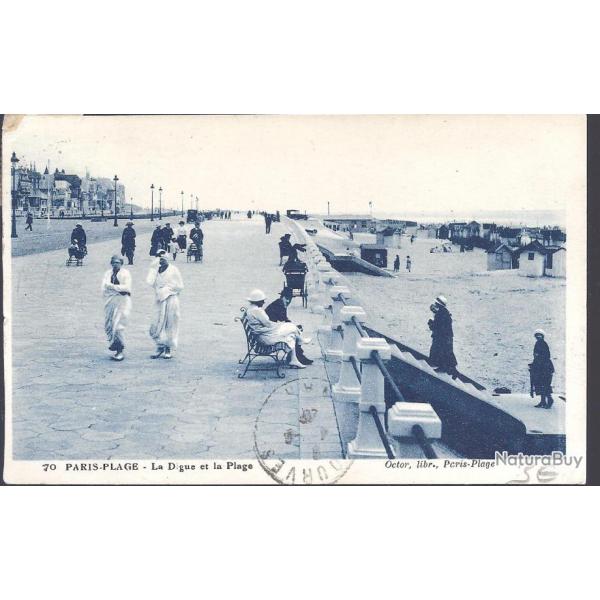 1 carte postale paris plage, le touquet, 1926,